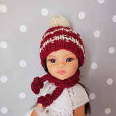 Кукольная шапка и шарф Red N для Paola Reina